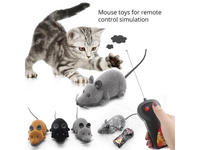 Mouse Toys Wireless Remote Control Electric RC Rat Mouse for Cat Kitten Cat Funny Playing Toy Interactive Cat