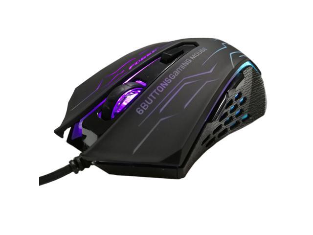 FORKA Silent Click USB Wired Gaming Mouse with 6 Buttons 3200DPI(Black)
