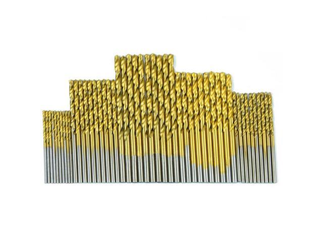 High Speed Steel HSS Titanium Coated Drill Bit Set 1/4 Hex Shank Tungsten Carbide Twist Drill Bit Power Tool 1/15/2/25/3mm