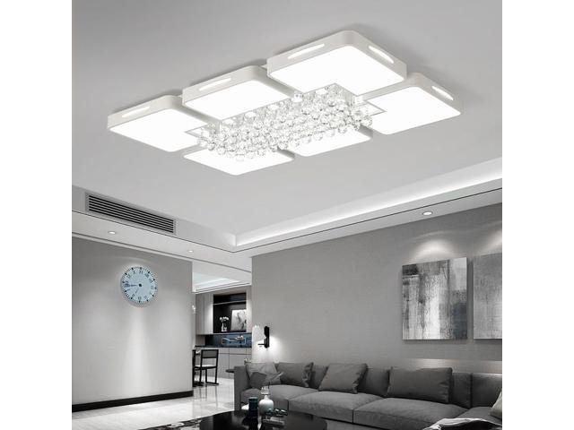 108W Living Room Simple Modern LED Ceiling Lamp Crystal Light 120 x 80cm (White Light)