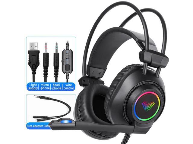 AULA S600 35mm + USB Port RGB Lighting Gaming Headset with Mic