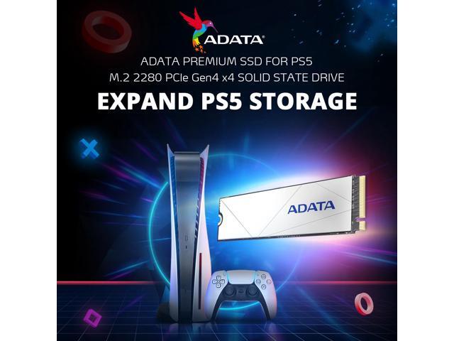 ADATA プレミアム SSD PS5 1TB PCIe Gen4 M.2 2280 内蔵ゲームSSD 最大6,100MB/秒 (APSFG-1T-CSUS) : ADATA Premium SSD for PS5 1TB PCIe Gen4 M.2 2280