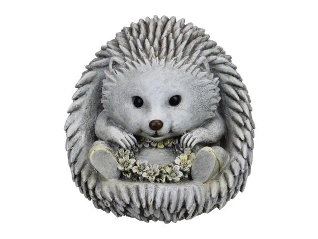 75' Gray and White Outdoor Hedgehog in Rain Boots Garden Statue