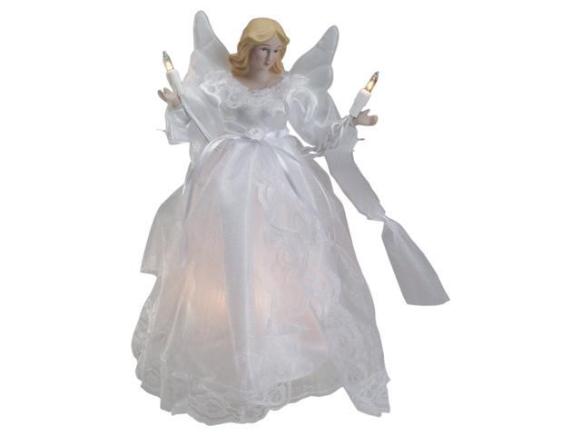 10' Lighted White Winged Angel Christmas Tree Topper - Clear lights