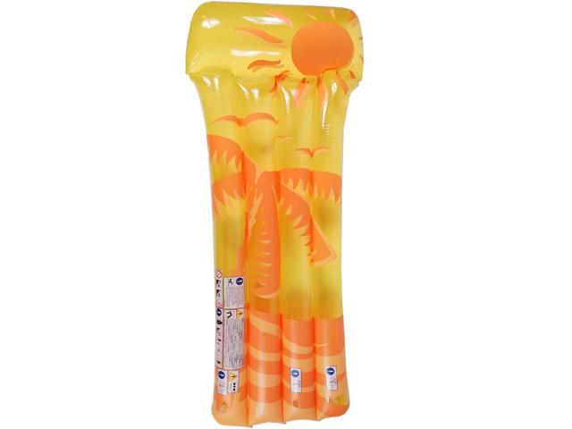 Orange and Yellow Inflatable Tropical Air Mattress Swimming Pool Raft 75-Inch
