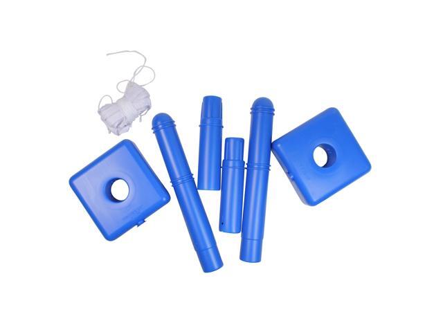 144' White Cross Volleyball Swimming Pool Game with Weighted Net Supports