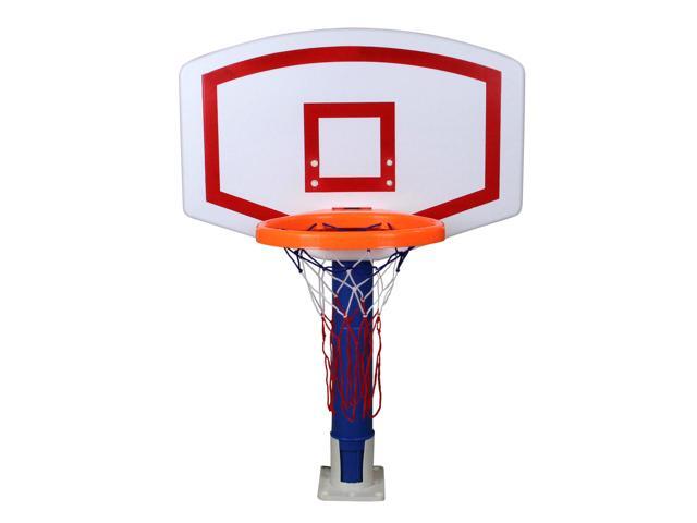 24' White and Blue Water Sports Jammin Basketball Poolside Above-Ground Swimming Pool Game