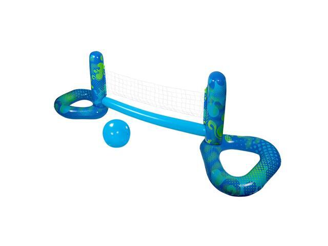 90' Inflatable Blue Aqua Fun Swimming Pool Volley Ball Game
