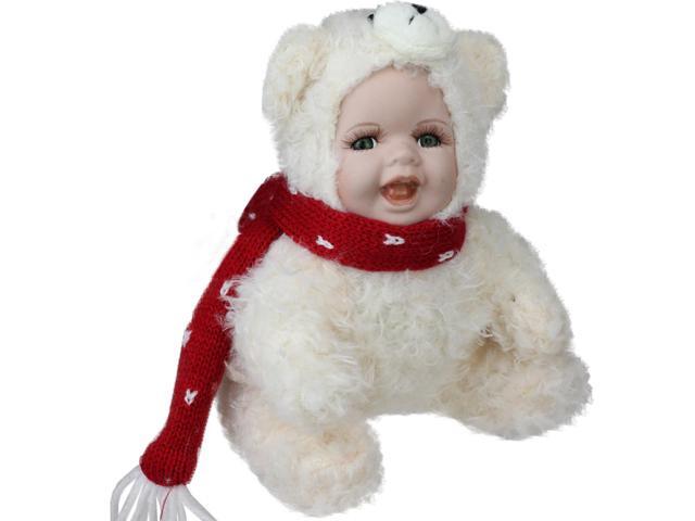 65' White and Red Baby in Polar Bear Christmas Doll