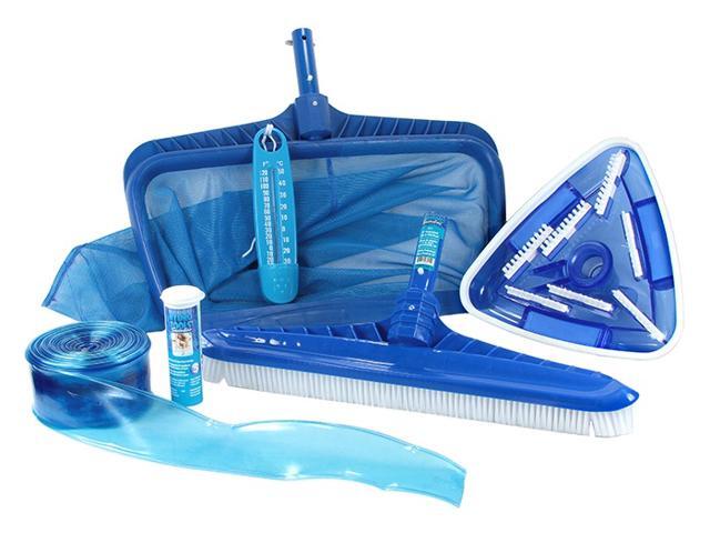 50-Inch HydroTools Premium Swimming Pool Cleaning and Maintenance Kit with Test Strips