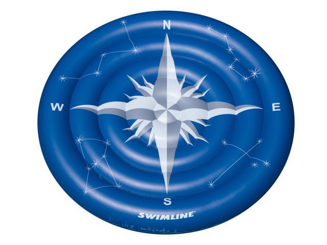 66' Blue and Gray Compass Rose Constellation Island Lounge Pool Float