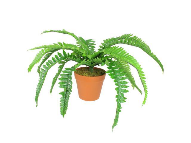 1575' Potted Artificial Long Green Boston Fern Plant