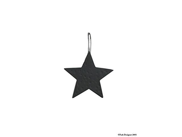 Park Designs Star Shower Curtain Hooks (Set of 12) Black