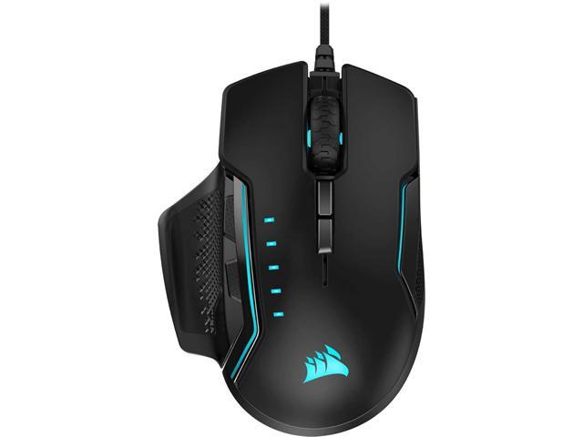 Corsair Glaive PRO - RGB Gaming Mouse - Comfortable & Ergonomic - Interchangeable Grips - 18000 DPI Optical Sensor - Black