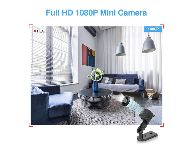 Mini Caméra Espion Sans Fil 1080p HD - Vision Nocturne, Détection De Mouvement, Grand Angle 150° - Pour Maison, Intérieur/extérieur