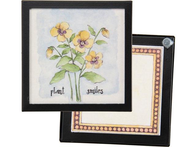 NEW~Magnet~'Plant smiles'~Pansy Flower Garden
