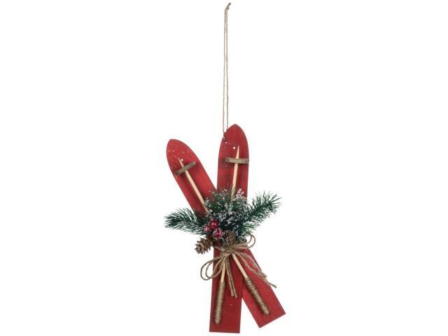 RED SKIS Large Christmas Ornament 1075' Tall by Sullivans