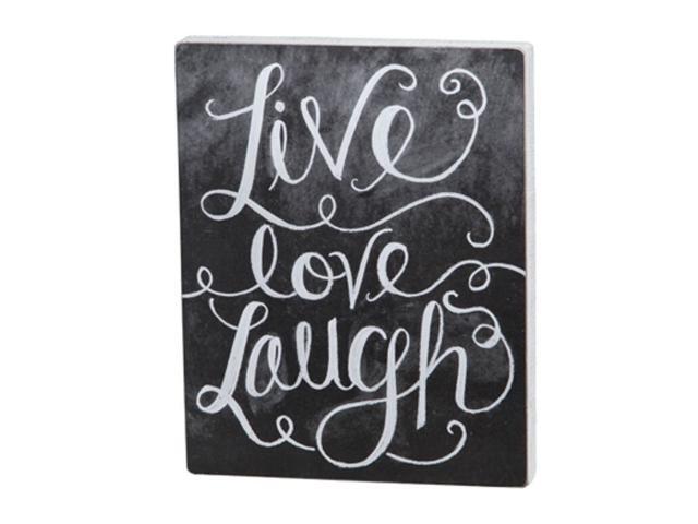 LARGE CHALK PRIMITIVE WOOD BOX SIGN~LIVE LOVE LAUGH~23983~Shelf Sitter/Wall Art