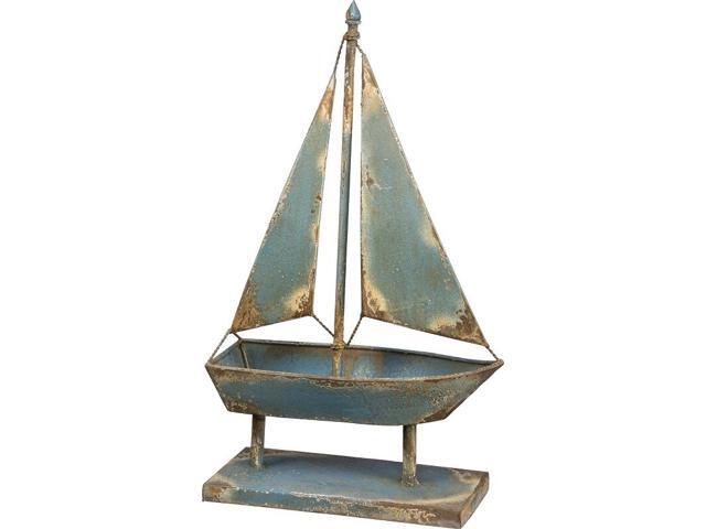 Distressed Metal Sailboat ~Beach House/Nautical/Cottage/Chic Shabby/Weathered