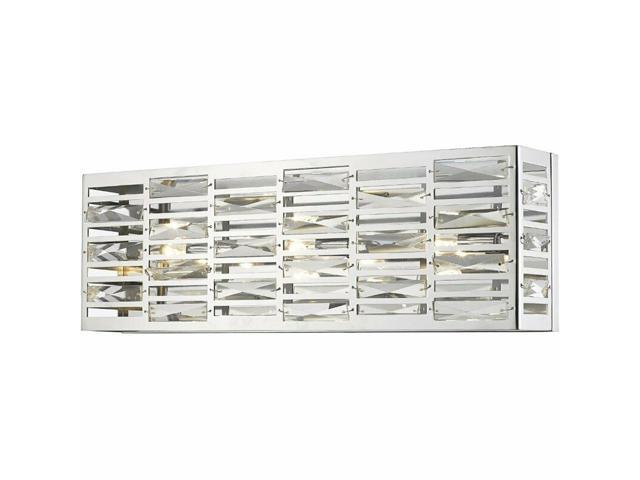 Z-Lite Cronise 3 Light 24' Steel Cage Vanity Light in Chrome