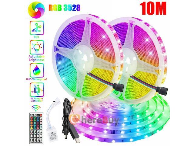 Led Strip Lights 33ft RGB 600Led Room Lights 2835 Led Tape Lights Color Changing