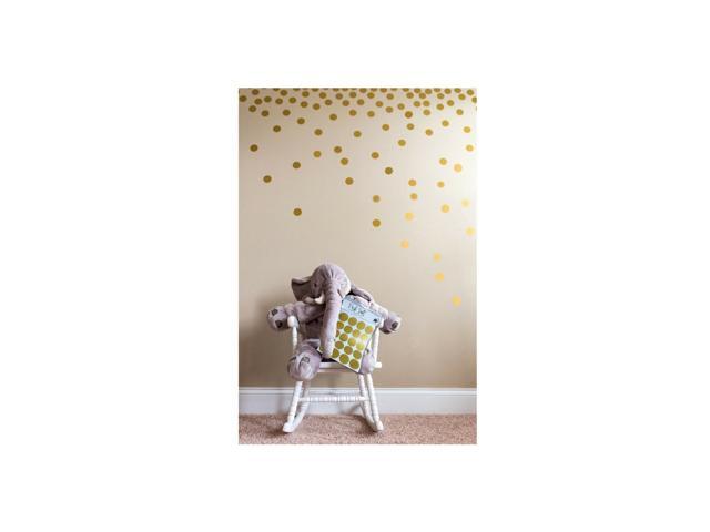 Posh Dots Metallic Gold Circle Wall Decal Stickers for Festive Baby Nursery K