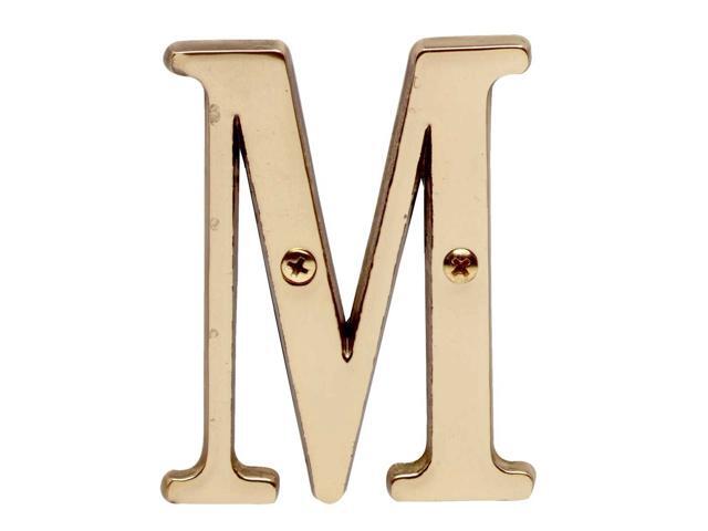 Letter 'M' House Letters Solid Bright Brass 3' Renovators Supply