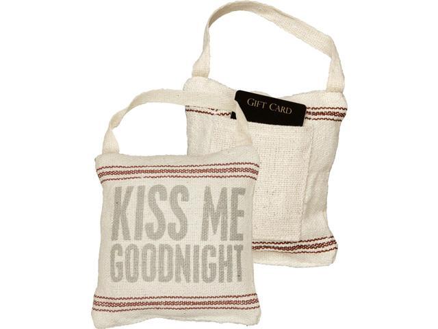 Pillow With Pocket~'KISS ME GOODNIGHT'~Gift Card/Money Holder/Valentine/Birthday