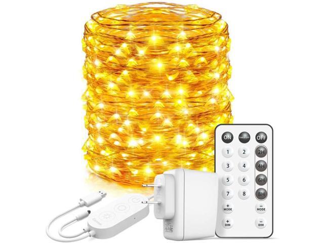 Govee Led Fairy Lights Bedroom 66 Feet Fairy Lights Plug in 200 LEDs Remote Co