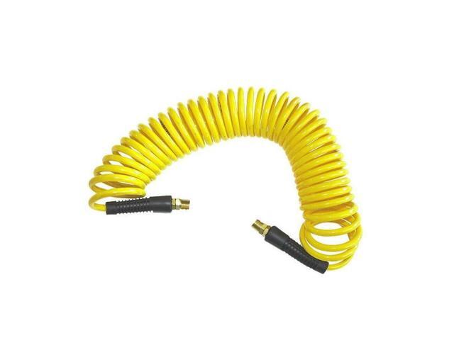100ft x 1/4' YL Polyurethane Recoil Air Hose W Swivel 1/4' Fittings - HR14-100