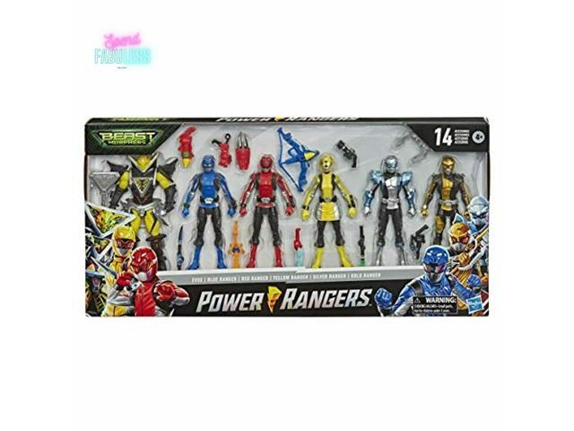 6' Power Rangers Beast Morphers Action Figure with Villain Kids Fun Play Toy New