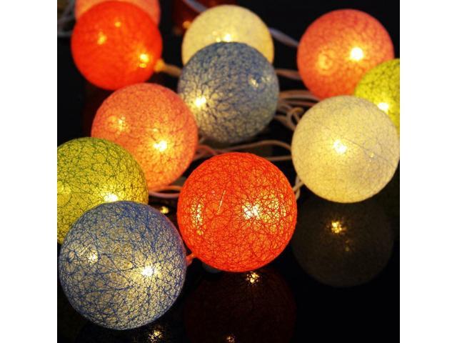 4 PCS 20 LED Lighting Cotton Ball String Fairy Lights Party for Holiday /Wedding