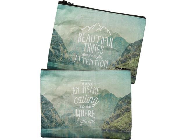 NEW~Zipper Wallet~ 'Beautiful Things' ~ Mountains~change/coin purse/pouch