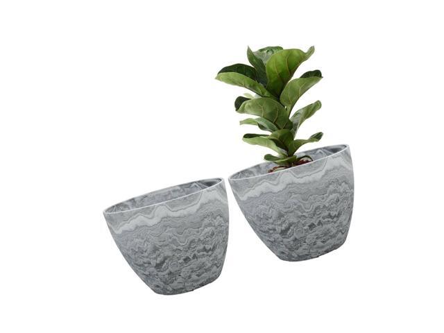 LA JOLIE MUSE Flower Pot Large Garden Planters 113 Inches Pack 2 Outdoor Ind