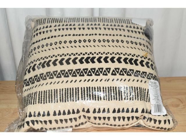 Recertified - Better Homes & Gardens Stripe & Tassels Decorative Throw Pillow 18'x18'