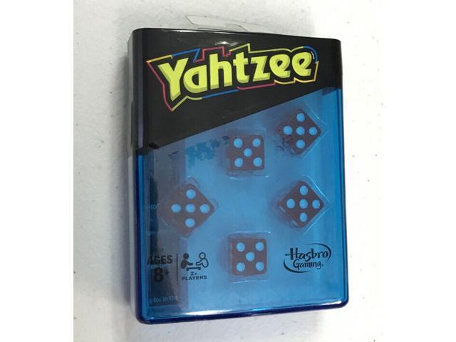 Yahtzee Neon Pop Travel Game in Blue Caseping! Hasbro Dice Game