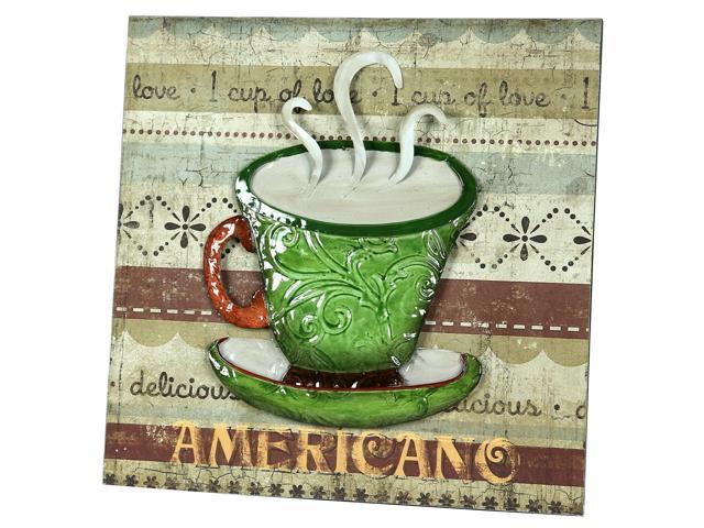 River Cottage Gardens P21012/3bhygpb Green Cup Metal Wall Pla No P21012/3BHYGPB