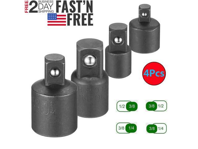 4-pack CRV Air Impact Reducer Socket Drive Adapter Set Chrome Vanadium Steel Set