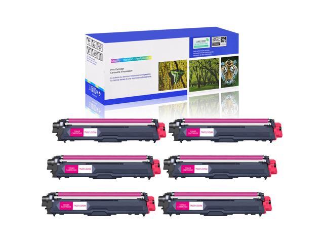 6Pk Tn225 Magenta Toner Cartridge For Brother Hl-3140Cw Hl-3150Cdn Hl-3170Cdw