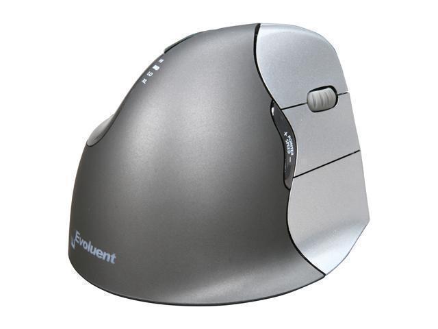 Evoluent VM4R Silver/Black 1 x Wheel USB Wired Laser Vertical Mouse