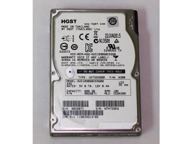 Disque Dur Hitachi 600 Go 2.5" SAS 10K 6G – HUC109060CSS600, Pour Serveurs Et Stockage Haute Performance - 2