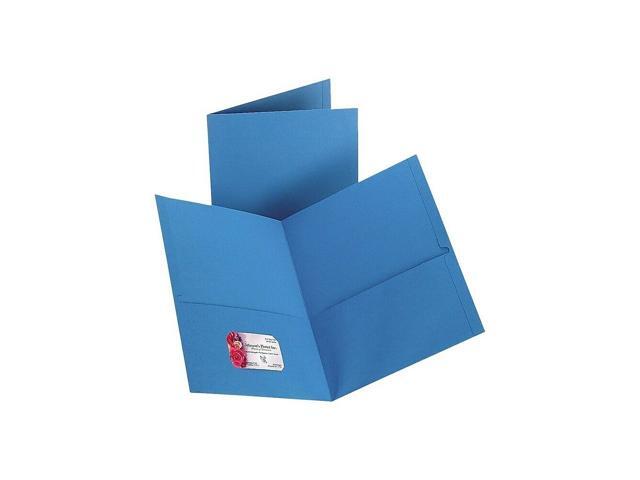 Staples 2-Pocket Folder Light Blue 10/PK (13381-CC)