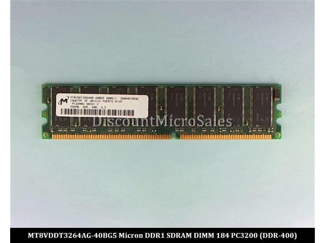 256MB DDR MEMORY RAM PC3200 NON-ECC DIMM 184-PIN 400MHZ