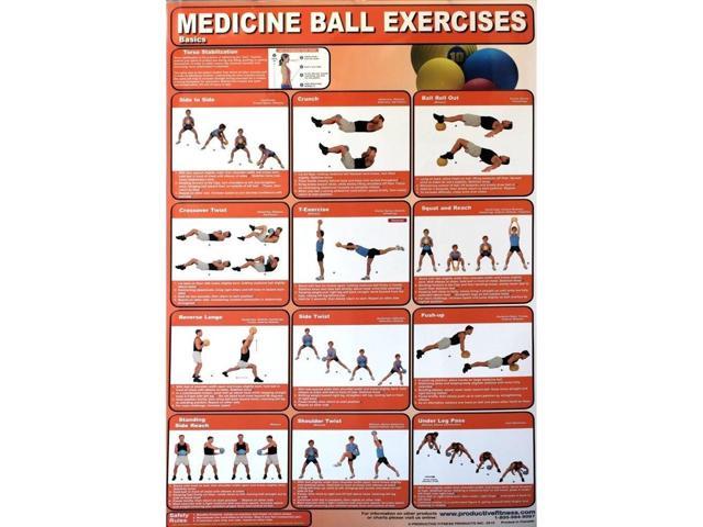 NeweggBusiness Productive Fitness Posters Medicine Ball Basics