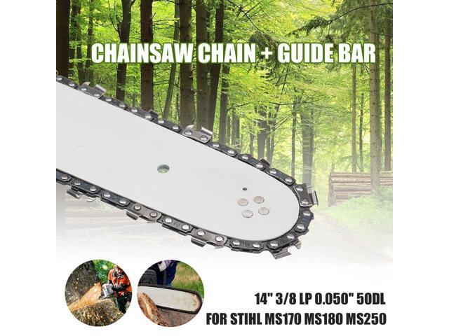14' Guide Bar Saw Chain Set for STIHL MS170 MS180 MS250 3/8 LP 50DL Universal Chainsaw Bar for Wood Cutting Chain Saw Tool Parts