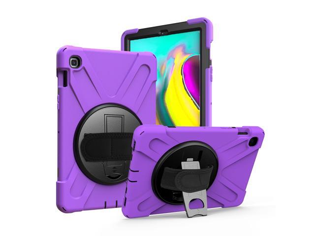 Galaxy Tab A 101 Case Fits T510/T515 2019 Shockproof Heavy Duty Tempered Glass Screen Protector Handstrap Kickstand Shoulderstrap Sling For