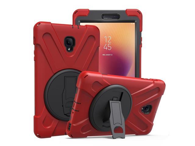 KIQ Heavy Duty Military Durability Shield Case Tablet Cover Kickstand Shoulder Strap Kickstand Palmstrap Dual-Layer Protection For Samsung