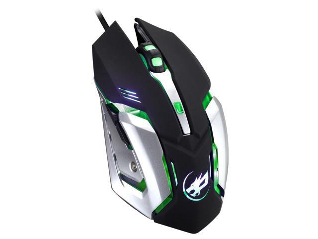 2400DPI Gaming Mouse Metal Plate Wired LED Light Optical Usb Ergonomic Pro Gamer Gaming Mouse Metal Plate Jn19