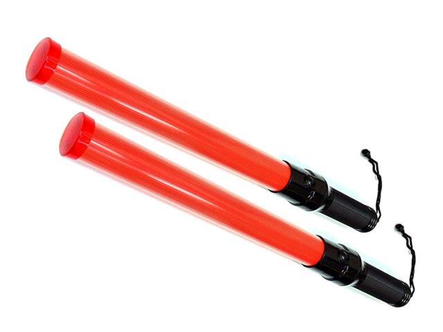 iMBAPrice (2-Pack) 21' Long Traffic Safety Flashing LED Light Control Wand Baton Flashlight with Blinking and Steady-glo