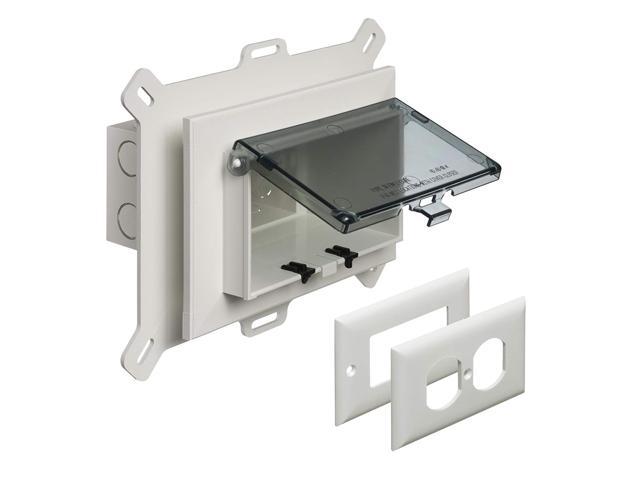 UPC 018997776013 product image for Arlington DBHS1C-1 Low Profile IN BOX Recessed Outlet Box Wall Plate Kit for New | upcitemdb.com